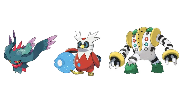 振翼髮、鐵包袱以及雷吉奇卡斯