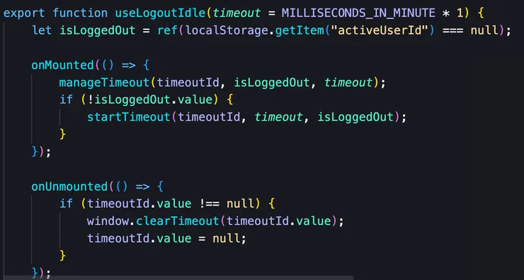 在 hook 裡面宣告 isLoggedOut ref。