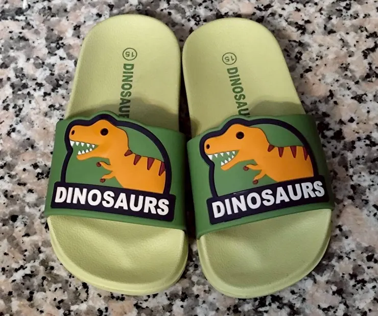 暴龍的圖案，不是兇猛路線，而是可愛風格😊