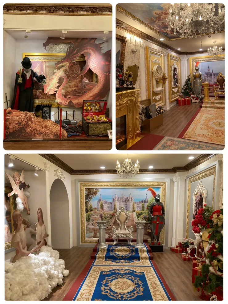 充滿古典風格的擺設還有王后寶座可以拍照喔！