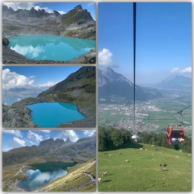 其中的三湖和纜車風景