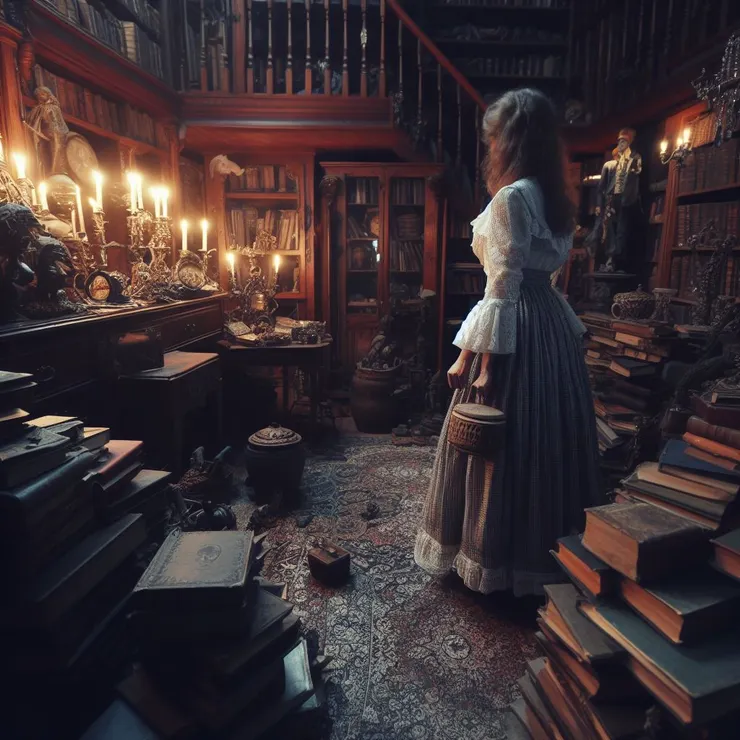 艾莉絲決定踏進「孤獨之屋」,屋內盡是古老的書籍和奇異的寶物