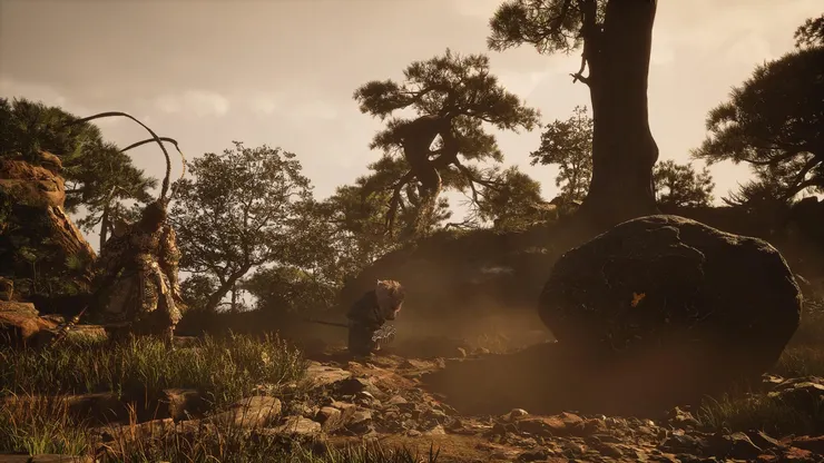 遊戲截圖：花果山頂的原石