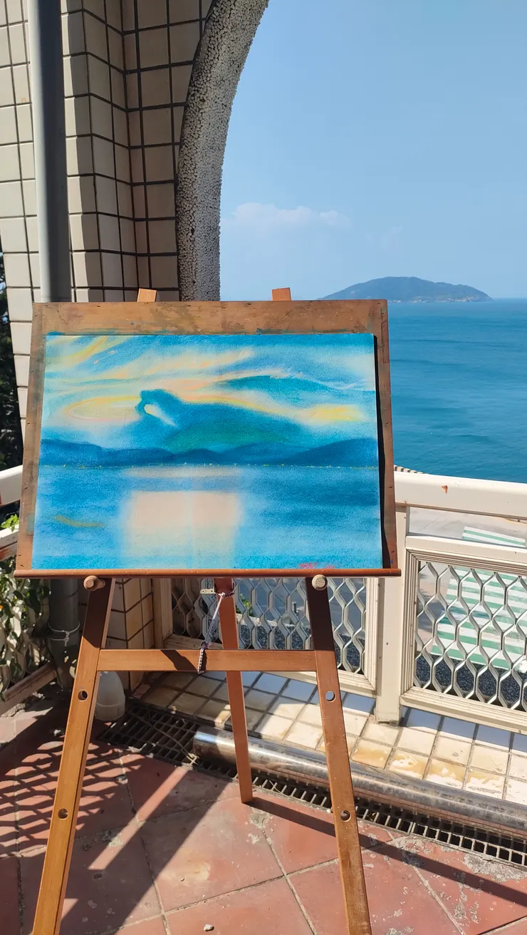 連江的天空及美麗的夕陽映照在海面,感覺挺有詩意的(自己說)-粉條