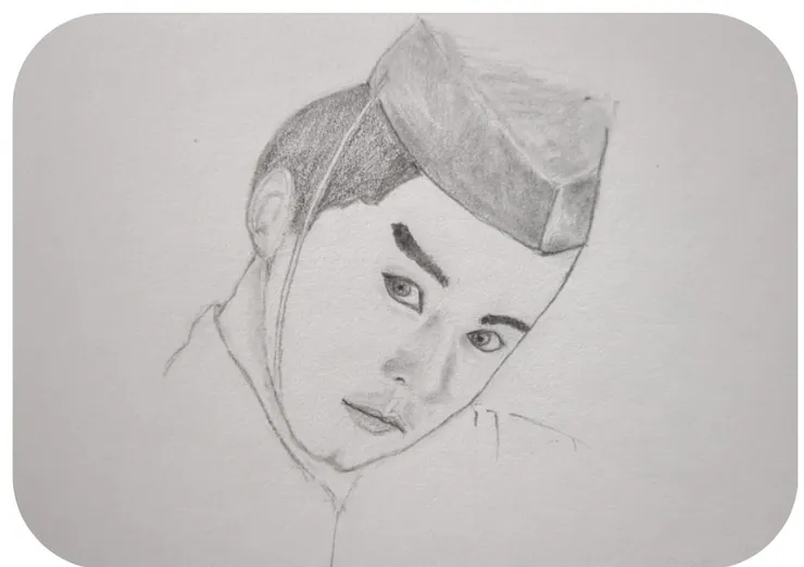 5 月繪製的東方不敗素描