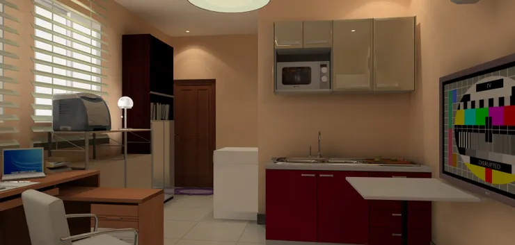 其實現在很多新式住宅的廚房也是這個樣子，所以別覺得這個備餐間太小。