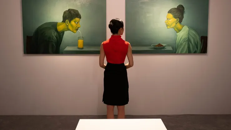 廖禛諭的《行為狀態紀錄系列》成為《彩虹彼端》場景的一部分。（圖片來源：https://projectseek.hongfoundation.org.tw/extension/29）