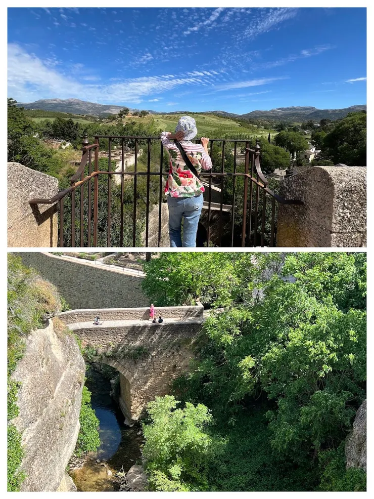 從老老橋的欄杆看下方的老橋