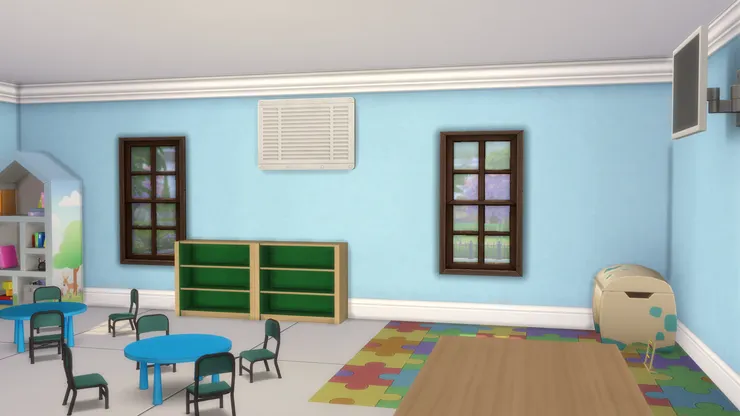 課室也有大大的窗戶。