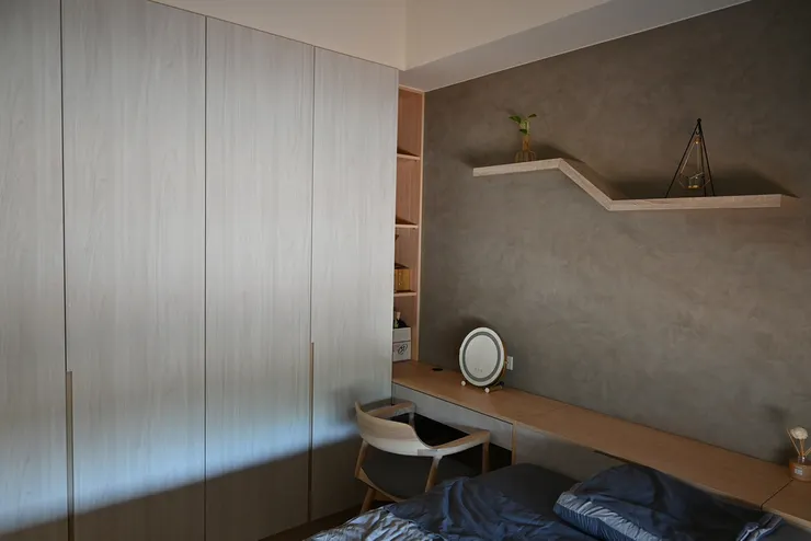 高雄室內設計推薦【明日喆居室內裝修】暖系輕工業風│仿清水模簡