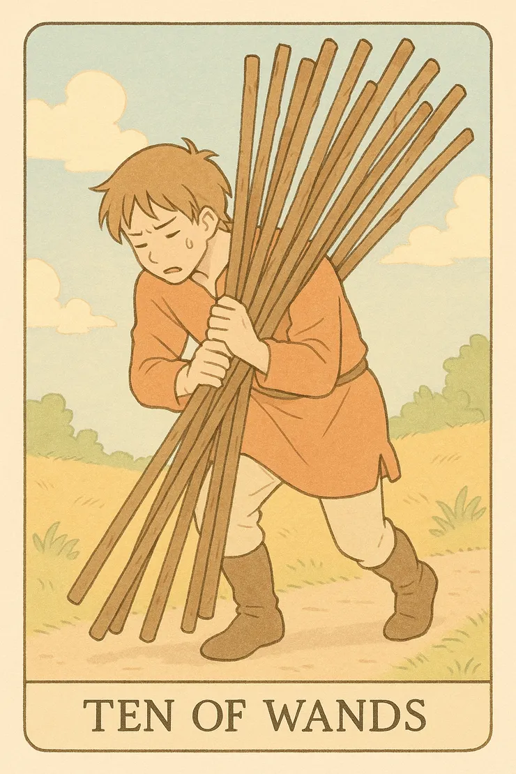 權杖10（Ten of Wands）