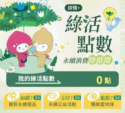 世界地球日，剛好捐出綠活點數+種樹