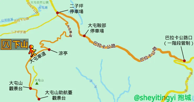 下山。(繪製:抱城。)