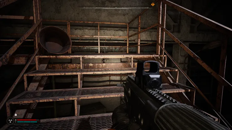 絆線是放在正要下樓的這段，一下去腳就被打掉了，悚