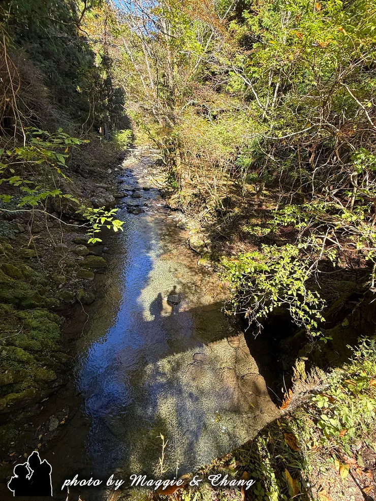 在湯川下留下我們的影子