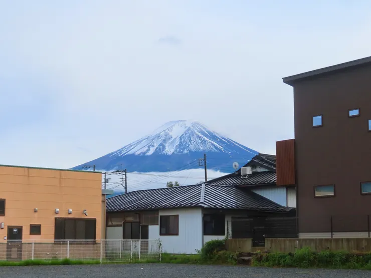 在下吉田站看到的富士山