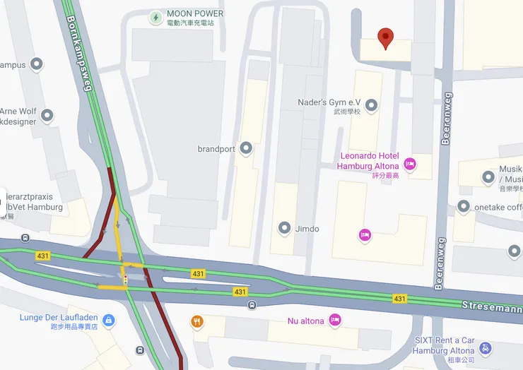 資料來源：Google Maps。