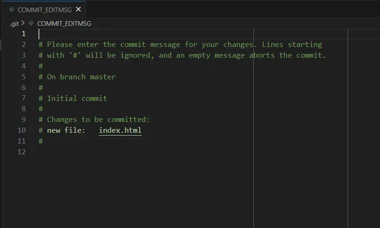 vistual studio code git commit.