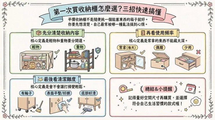 第一次買收納櫃怎麼選？三招快速搞懂