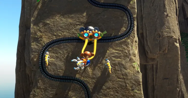 背上猴子，向上爬