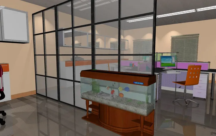 招財風水魚缸。