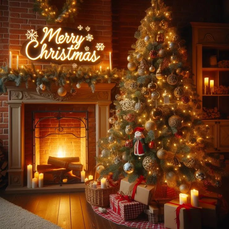 我用bing做的聖誕樹圖-祝各位聖誕快樂