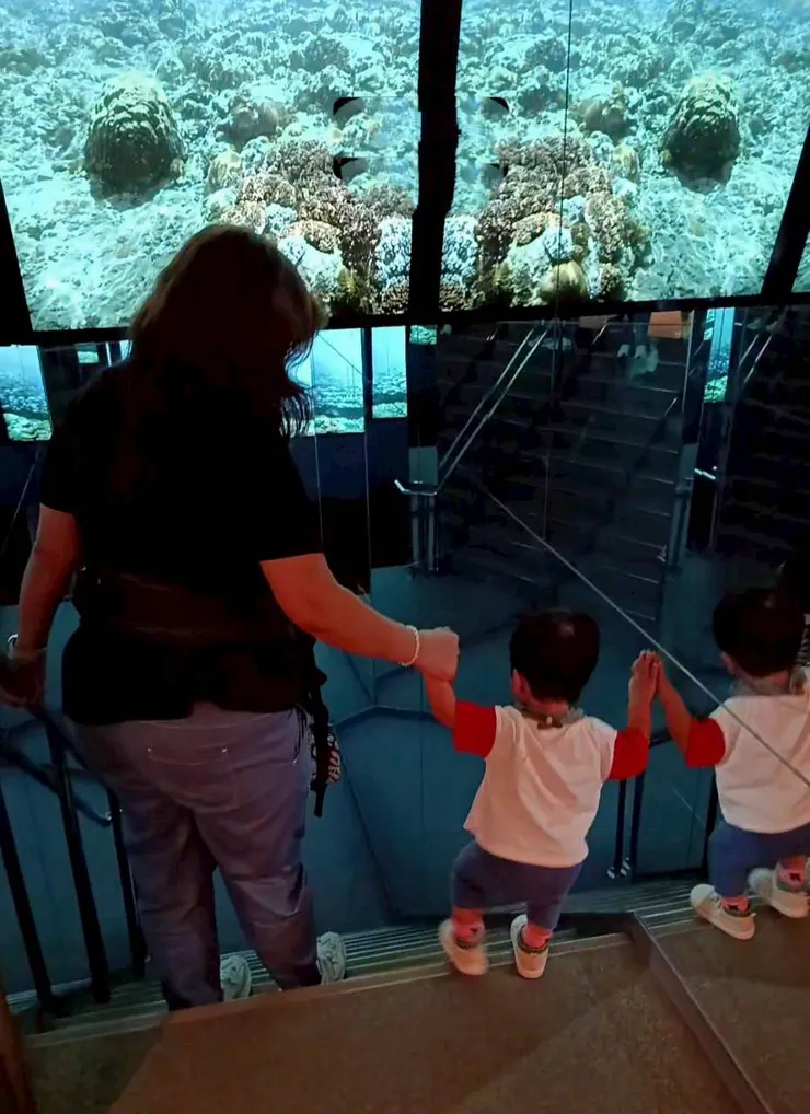 珍豬堅持要自己走樓梯🥰