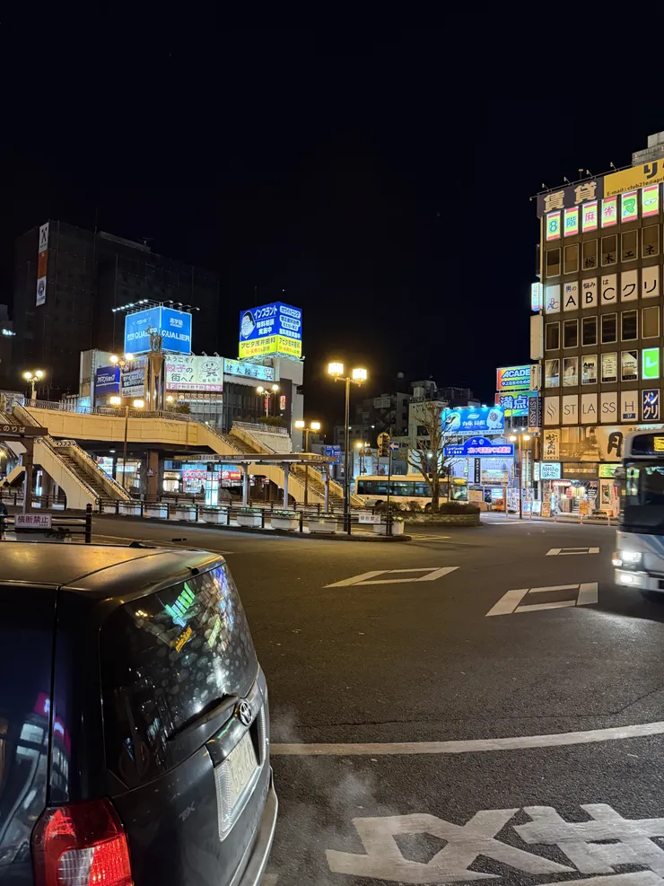 晚上的宇都宮。