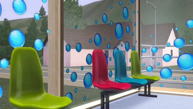 這邊有座位，可以坐下來等衣服洗好。