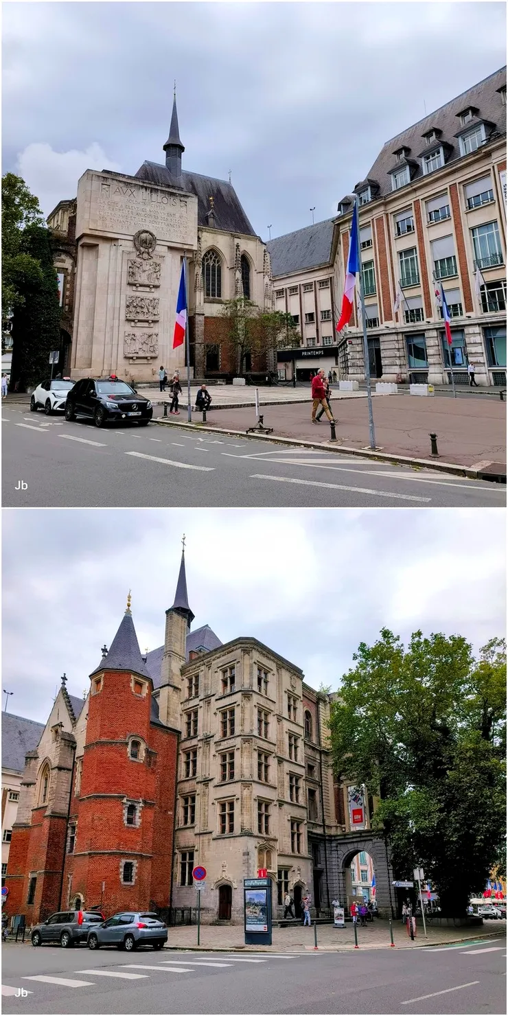 【怡青的雅緻小窩鄰近里烏爾宮！離250公尺遠處有座建於15世紀後期的歷史建築里烏爾宮(Palais Rihour)，目前里爾旅遊局設在裡面，看到它就知家近了。】