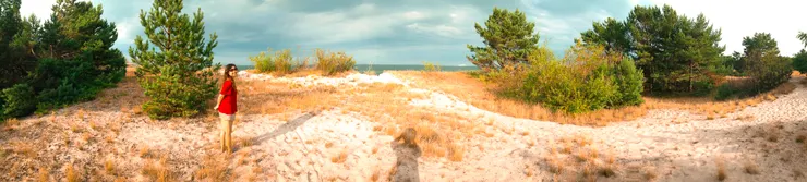 抵達無人沙灘前的全景照 shot by M@hel,Poland. 08/2013.