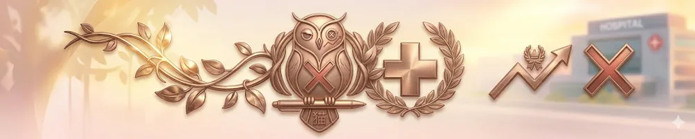 在醫院喝無糖濃萃拿鐵的貓頭鷹日記