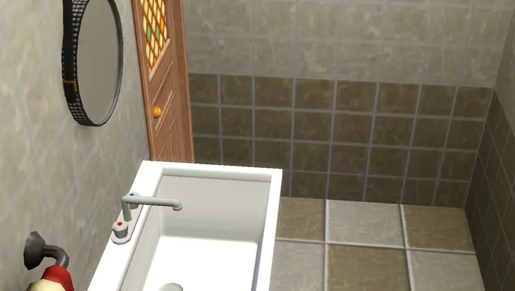 洗手間的空間不大,僅夠使用。