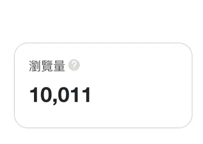 瀏覽量終於破10000啦～