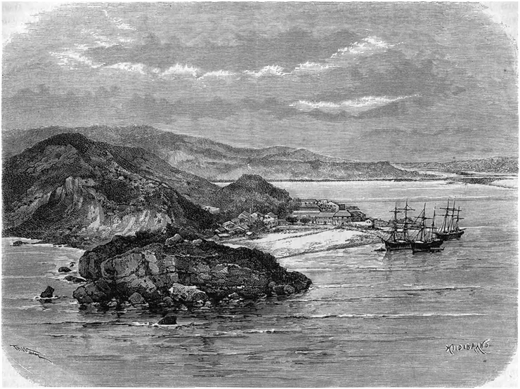 西元1875年打狗港入口 (網路取得)