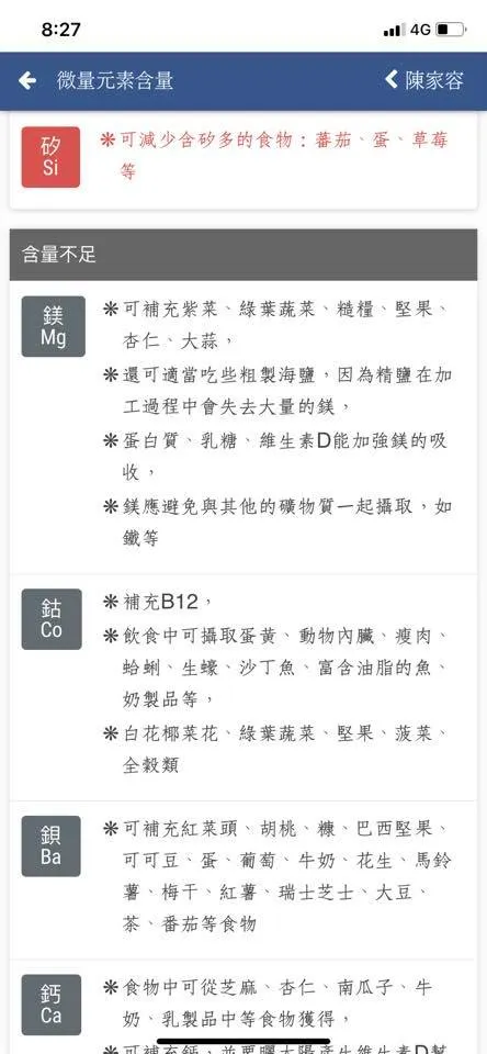 建議補充不足的微量元素