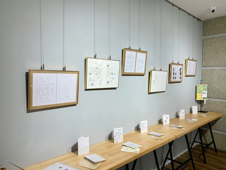 原畫展出與變化成卡片的漫畫信紙組