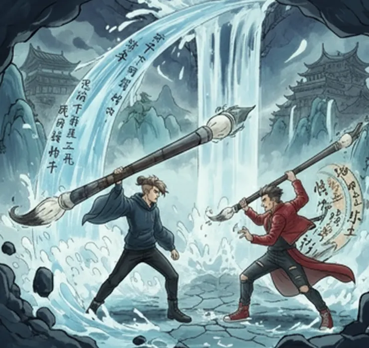 一言不合,就用毛筆打架!