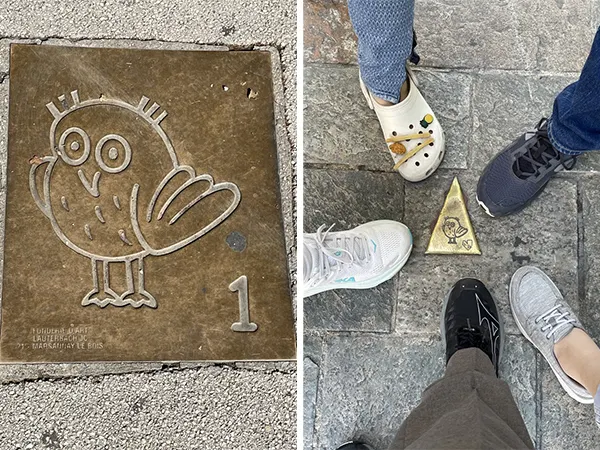 順著箭頭走就可以找到地標囉