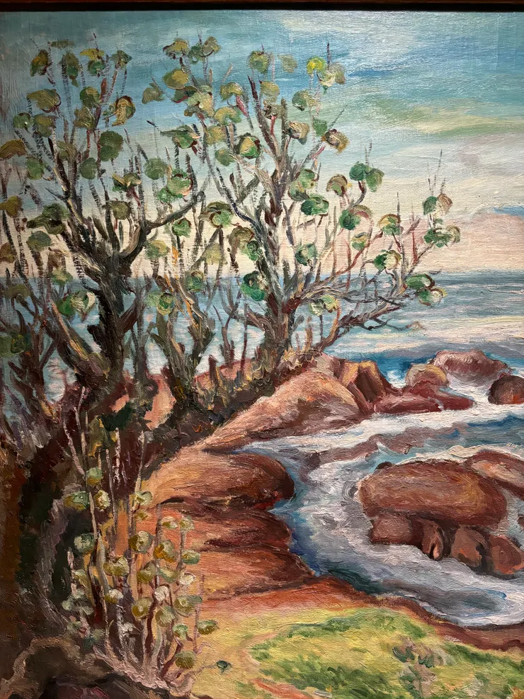 陳澄波《濤聲》（1939）局部。