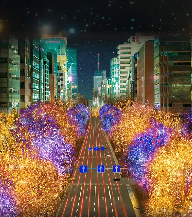 御堂筋彩燈展示意圖 - 取自官網