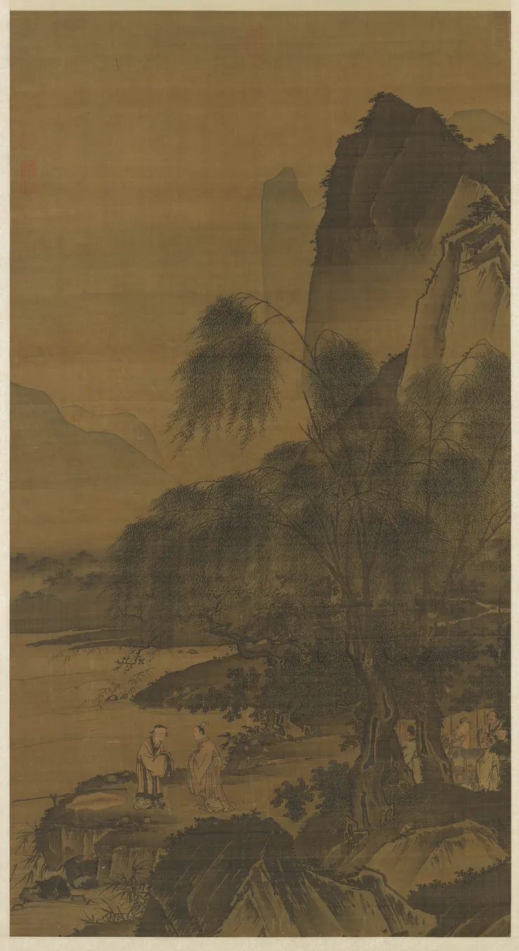 Hauge 這番打獵操作看著好生辛苦，讓我有點跳地想到了咱們以逸待勞的姜太公先生，這幅是明朝戴進《渭濱垂釣圖》，圖源來自台北故宮