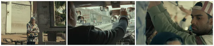 人潮散去後,孤獨地留在原地不敢搭上公車,象徵受到性騷擾的女性的孤立無援。