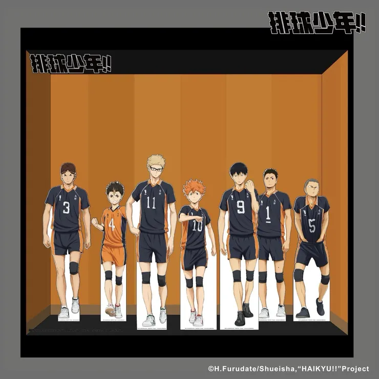 《排球少年!!》快閃店統一時代百貨高雄店_烏野七大主力櫥窗