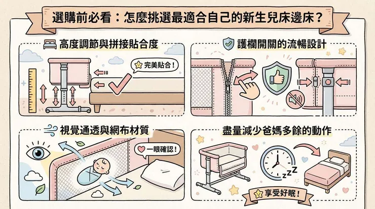 選購前必看：怎麼挑選最適合自己的新生兒床邊床？