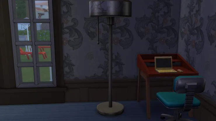 壁紙是很優雅的「花」紋，可是沒開燈看不清。