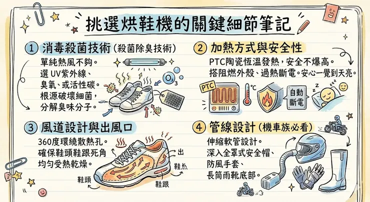挑選烘鞋機的重點與應注意事項