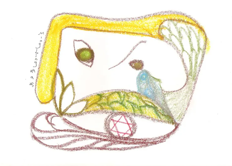 巢/蠟筆畫 by Mingling