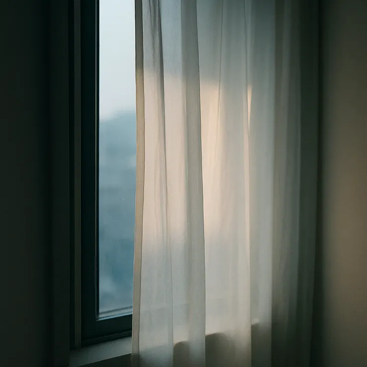 「夢還掛在窗上。」