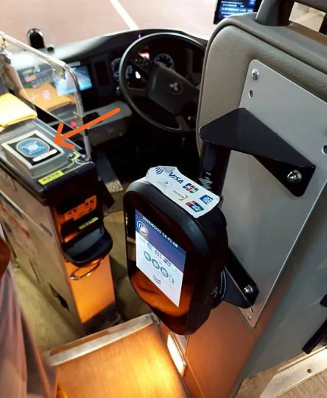 箭頭處為下車嗶卡處